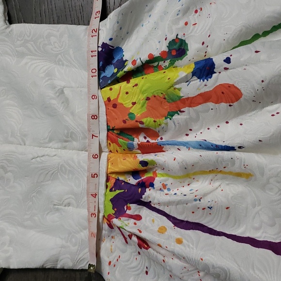 Kymidy Damask Paint Splatter Long Sleeve Girls Dress Sz 8 - Picture 9 of 10